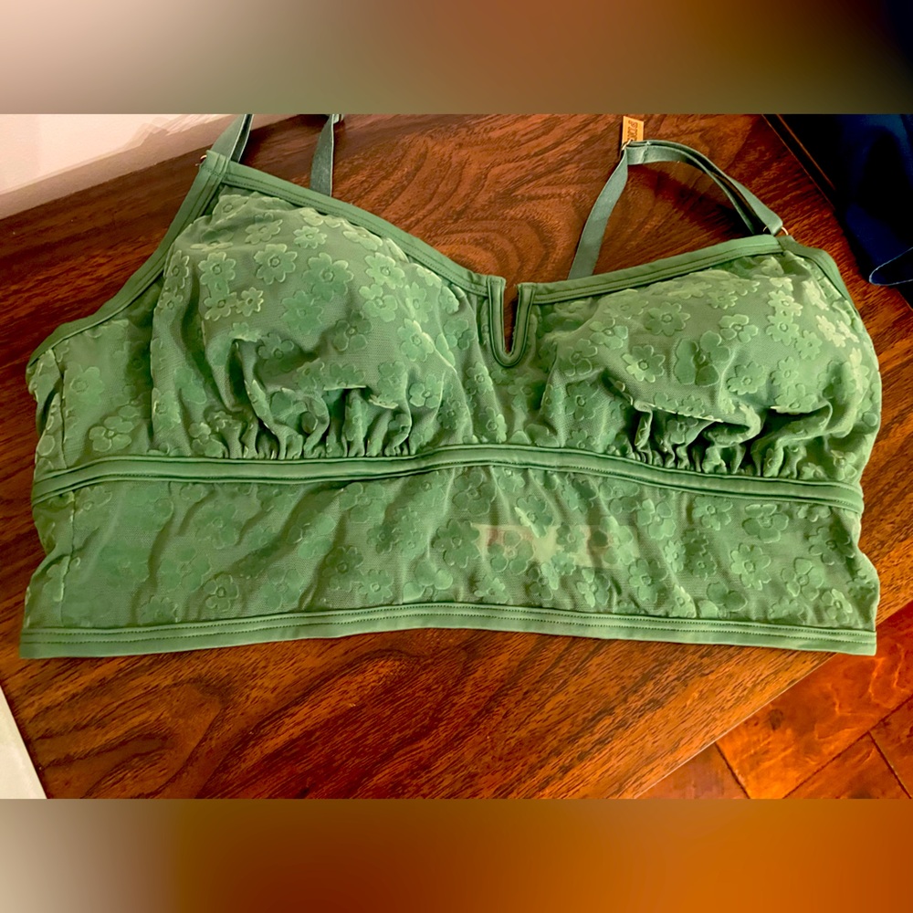 Green adjustable bra-pink